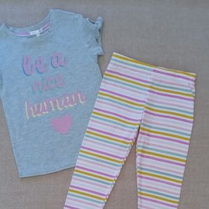 Tahari Girl- 2-Piece Set "be a nice human"- Size 5. NWT
